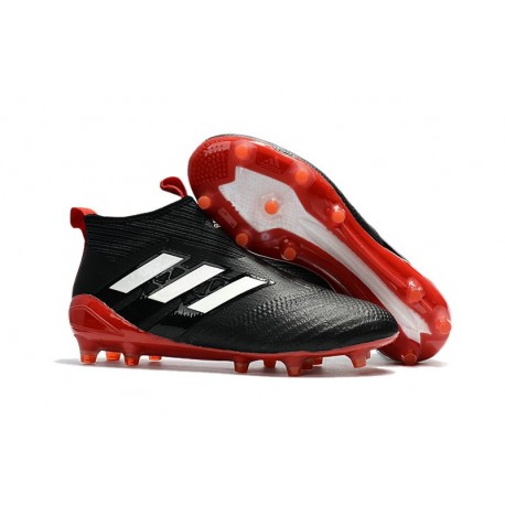 Scarpa da Calcio Adidas ACE 17+ Purecontrol FG Nero Bianco Rosso