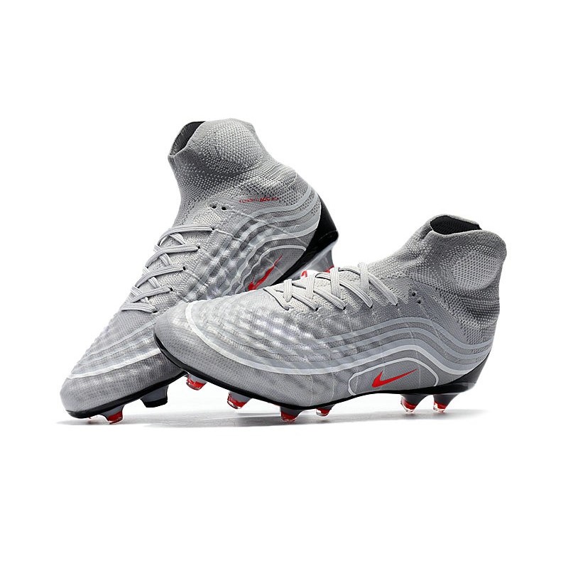 Uomo Scarpa da Calcio Nike Magista Obra 2 FG Grigio Cool Rosso