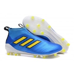 Nuove Adidas Calcio ACE 17+ Mastercontrol FG Per Uomo Blu Giallo Bianco