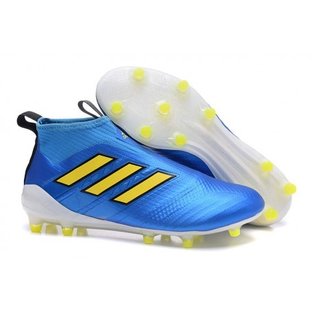 Nuove Adidas Calcio ACE 17+ Mastercontrol FG Per Uomo Blu Giallo Bianco