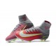 Scarpe Donna Nike Mercurial Superfly V FG Terreni Compatti - Rosa Hyper Bianco Grigio Lupo