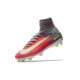 Scarpe Donna Nike Mercurial Superfly V FG Terreni Compatti - Rosa Hyper Bianco Grigio Lupo