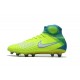 Nuove Scarpe Calcio Nike Alte Magista Obra II FG - Terreni Compatti - Volt Bianco Blu Chorine