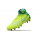 Nuove Scarpe Calcio Nike Alte Magista Obra II FG - Terreni Compatti - Volt Bianco Blu Chorine