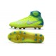 Nuove Scarpe Calcio Nike Alte Magista Obra II FG - Terreni Compatti - Volt Bianco Blu Chorine