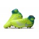 Nuove Scarpe Calcio Nike Alte Magista Obra II FG - Terreni Compatti - Volt Bianco Blu Chorine