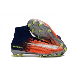 Nuove Scarpa da calcio Nike Mercurial Superfly V FG Argento Arancione Blu