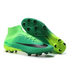 Nuove Scarpa da calcio Nike Mercurial Superfly V FG Nero Verde