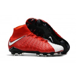 Nuove Scarpe da Calcio 2017 - Uomo Nike Hypervenom Phantom III DF FG Rosso Bianco