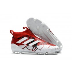 Scarpa da Calcio Adidas ACE 17+ Purecontrol FG Rosso Bianco Nero