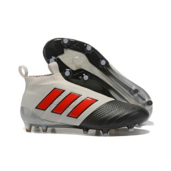 Nuove Adidas Calcio ACE 17+ Mastercontrol FG Per Uomo Grigio Rosso Nero