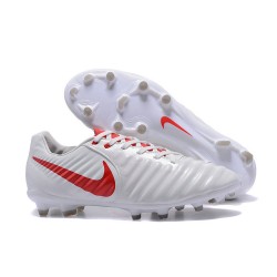 Nike Tiempo Legend 7 FG Scarpe da calcio Uomo Bianco Rosso