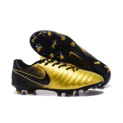 Uomo Nike Tiempo Legend 7 FG scarpe da calcio Oro Nero