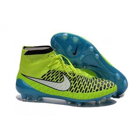 Scarpe calcio Nike Magista Obra FG - Uomo - Volt Bianco Blu Laguna Nero