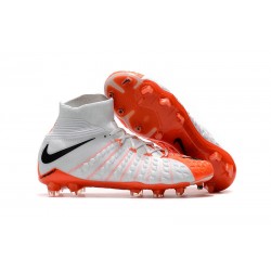 Nike Hypervenom Phantom III FG Neymar Scarpe Calcio 2017 Bianco Arancione Bianco