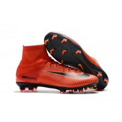 Nuove Scarpa da calcio Nike Mercurial Superfly V FG Rosso Nero