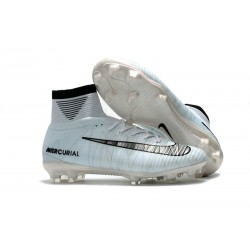 Nuove Scarpa da calcio Nike Mercurial Superfly V FG Grigio Nero Bianco