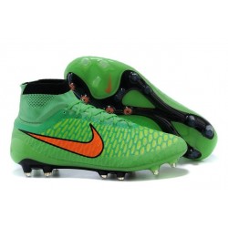 Nuove Nike Magista Obra Fg, Scarpe da calcio uomo Verde Arancione Nero