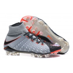 Scarpe Calcio Nike Hypervenom Phantom III DF FG Grigio Nero Arancione