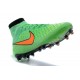 Nuove Nike Magista Obra Fg, Scarpe da calcio uomo Verde Arancione Nero