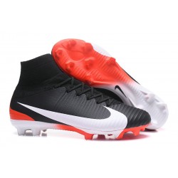 Nuove Scarpa da calcio Nike Mercurial Superfly V FG Nero Bianco Rosso