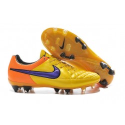 2015 Scarpe Calcio Tiempo Legend V FG Nike Arancione Laser Violetto