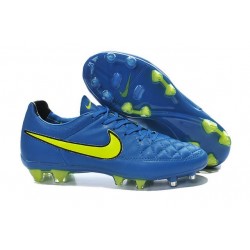 Scarpe Calcio Tiempo Legend V FG Nike Uomo Blu Volt Nero
