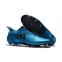 2017 Adidas X 17+ Purespeed FG Tacchetti da Calcio Blu Nero