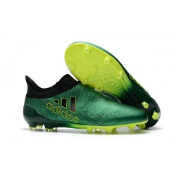Scarpe da Calcio Adidas X 17+ Purespeed FG Uomo Verde Nero Volt