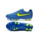 Scarpe Calcio Tiempo Legend V FG Nike Uomo Blu Volt Nero