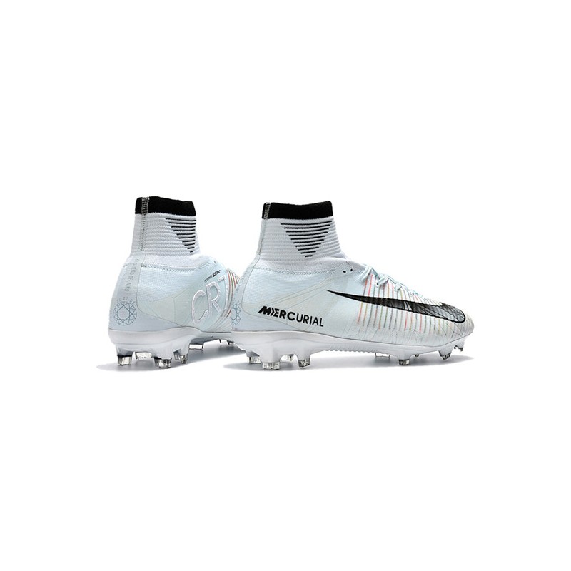 Nuove Scarpa da calcio Nike Mercurial Superfly V FG CR7 Bianco