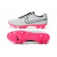 Nuove Scarpe Calcio Nike Tiempo Legend V FG Bianco Rosa Nero