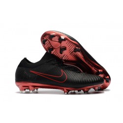 Scarpe da calcio da uomo 2017 - Nike Mercurial Vapor Flyknit Ultra FG Rosso Nero