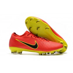 Scarpe da calcio da uomo 2017 - Nike Mercurial Vapor Flyknit Ultra FG Rosso Giallo Nero