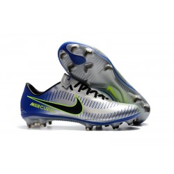 Scarpe Calcio Nike Mercurial Vapor 11 FG CR7 Argento Blu