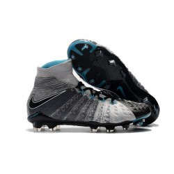 Scarpe Calcio Nike Hypervenom Phantom III DF FG Grigio Nero Blu