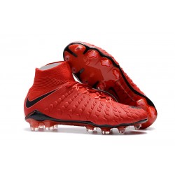 Scarpe Calcio Nike Hypervenom Phantom III DF FG Rosso Nero