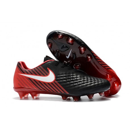 Nuove Nike Magista Opus II FG Scarpa da calcio per terreni duri Nero Rosso Bianco