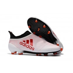 Scarpe da Calcio Adidas X 17+ Purespeed FG Uomo Bianco Rosso Nero