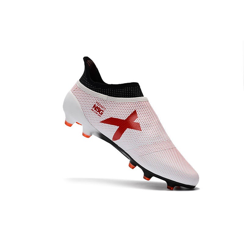 Scarpe da Calcio Adidas X 17 Purespeed FG Uomo Bianco Rosso Nero