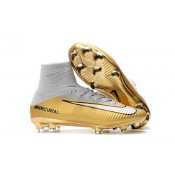 Scarpa da calcio Nike Mercurial Superfly 5 FG - Uomo - Quinto Triunfo Oro Bianco