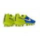 Nuove Scarpe Calcio Nike Tiempo Legend V FG Blu Bianco Volt Nero