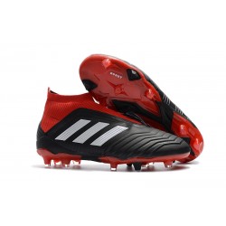 Adidas Predator 18+ FG - Tacchetti da Calcio Nero Rosso Binaco