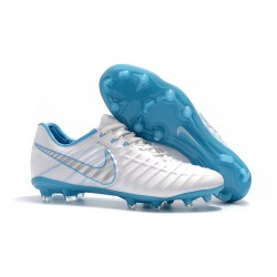 Scarpe da calcio Nike Tiempo Legend VII FG per Uomo Bianco Blu