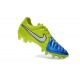 Nuove Scarpe Calcio Nike Tiempo Legend V FG Blu Bianco Volt Nero