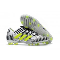 Nuovo Scarpe Da Calcio Adidas Nemeziz Messi 17.1 FG Bianco Giallo Nero