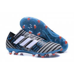 Nuovo Scarpe Da Calcio Adidas Nemeziz Messi 17.1 FG Grigeo Nero Blu