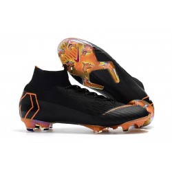 Nuovo Tacchetti da Calcio Nike Mercurial Superfly VI 360 Elite FG Nero Arancione Bianco