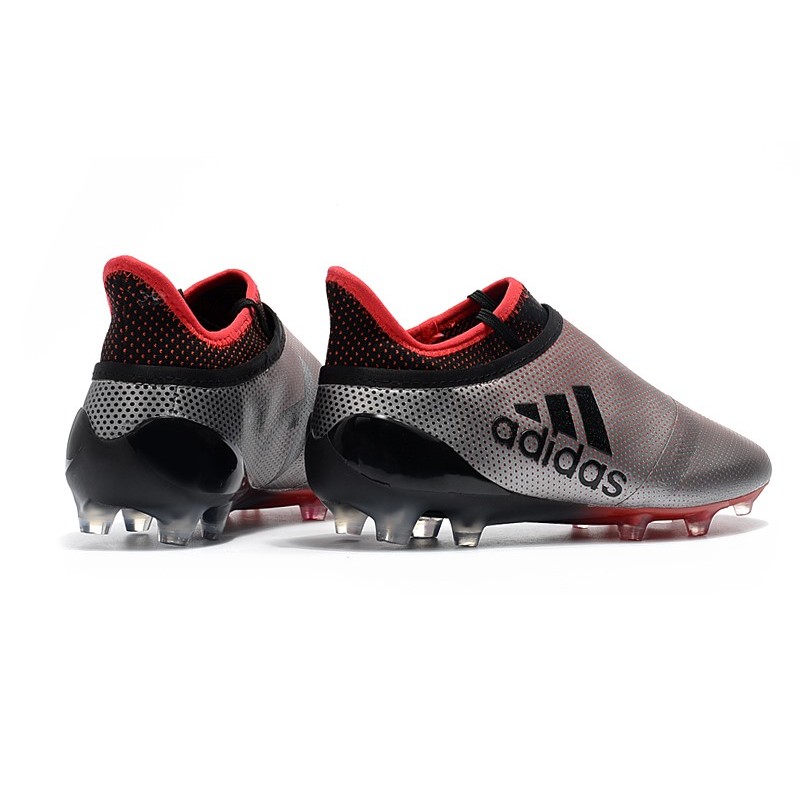 Scarpe da Calcio Adidas X 17 Purespeed FG Uomo Argenteo Rosso Nero