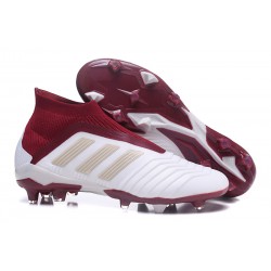 Adidas Predator 18+ FG - Tacchetti da Calcio Bianco Rosso